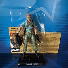 GI JOE 25th ANNIVERSARY CHUCKLES 100% COMPLETE FILE CARD ASSAULT COBRA ISLAND