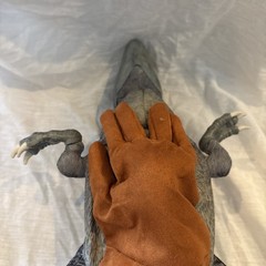 JURASSIC WORLD Baby BLUE Dinosaur Animatronic Hand Puppet REAL FX Wow Stuff EUC!