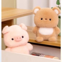 16cm Cute Plush Animal Doll Elephant Bear Raccoon Rabbit Sleeping Gift | FREE 🚚