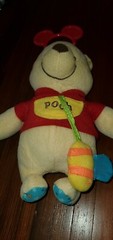 WINNIE THE POOH Disney Baby Toy Crib Stroller Teether Rattle Crinkle Plush