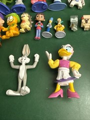Lot of 50+ Vintage Mixed Lot PVC Plastic Toys, Disney, Pixar, Smurfs, Snoopy