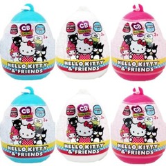 Hello Kitty Series 2 Cutie Beans : Lot of 6 Sealed Plush Clip-On Capsules