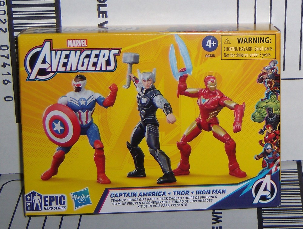 Marvel Avengers Epic Hero Series iron man , thor ,captain america 4in figures