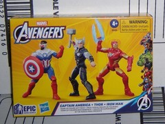 Marvel Avengers Epic Hero Series iron man , thor ,captain america 4in figures