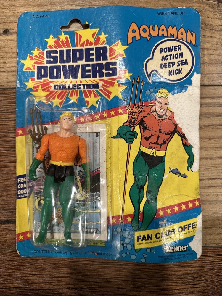 AQUAMAN DC Super Powers Collection Action Figure Rare 1984 Kenner (see Photos )