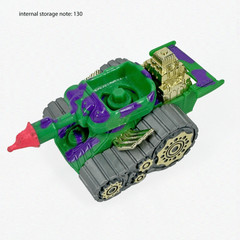 Kenner Rat Fink Rad Rods Tank Vehicle 1990 Green Purple Gold Cannon