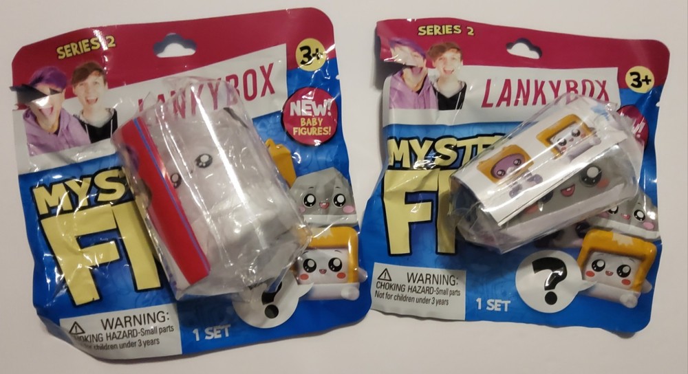 BABY Ghosty & Rocky LankyBox Mystery Figures White Ghost & Gray Rock S2