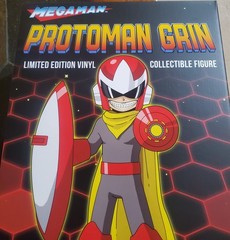 NWB Ron English Mindstyle/Popaganda Mega-Man “Protoman Grin” 15″ Vinyl Figure