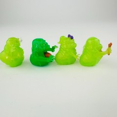 Ghostbusters Ecto Minis Slimer 4 Translucent 1 Solid 1.5″ Mattel Classic Series
