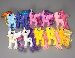 Lot Of 10 My Little Pony G4 Figures 6″ MLP Ponies Brushable FIM Hasbro Set Luna