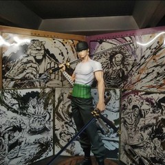 25cm/9.84in Anime One Piece Figure Roronoa Zoro Figure Model Toys Gifts