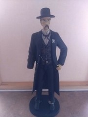 RARE WYATT EARP  VINTAGE WESTERN ACTION FIGURE 16″ Tall 