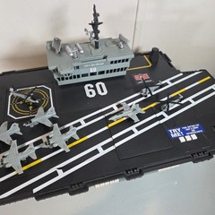 Vintage 2001 Hasbro GI Joe USS Saratoga Aircraft Carrier w/ 8 Planes NOT WORKING