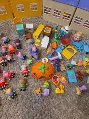 Peppa Pig Toy Lot 3 Houses 30 Figures 40 Accessories