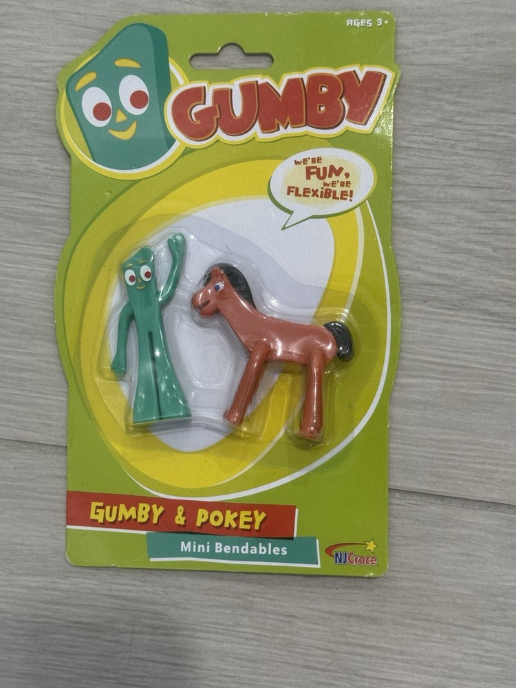 Gumby & Pokey Mini Bendable Toys 3”