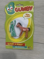Gumby & Pokey Mini Bendable Toys 3”