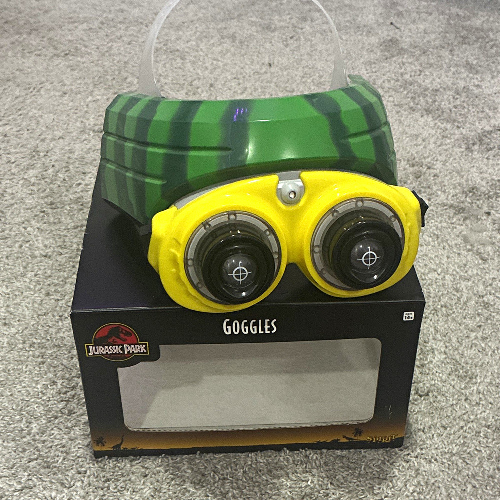 Jurassic Park Light-Up Dinosaur Goggles Green Yellow Black Ages 14+ Goggles