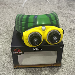 Jurassic Park Light-Up Dinosaur Goggles Green Yellow Black Ages 14+ Goggles