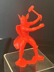 Vintage 1967 Marx Red Thor With Mjoinir 6” Plastic Toy Figure Golden Age Marvel