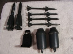 1983 GI JOE SKY STRIKER PARTS SEAT,MISSILES AND MORE ALL ORIGINAL