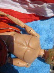 GI Joe Fantastic Freefall partial parachute set footlocker blonde action figure