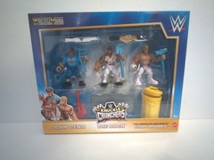 WWE Mattel Knuckle Crunchers Cody Rhodes Final Boss Rock John Cena 3 Pack Toys