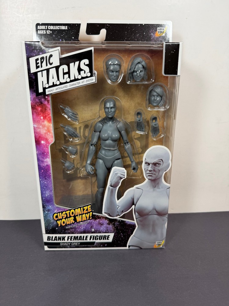 Boss Fight Studio Epic Hacks BLANK FEMALE SHADY GREY 6″ 1/12 Action Figure