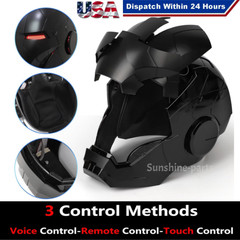 2025 Iron Man MK5 1:1 Helmet Wearable Voice-control Mask Cosplay Black AUTOKING
