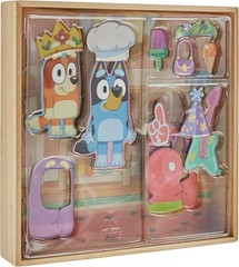 Bluey 18-Piece Playset – Wooden Magnetic Dolls for Engaging Playtime Adventures