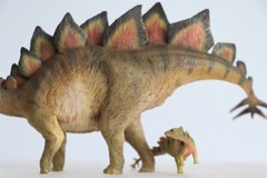 PNSO 1/35 Stegosaurus with Cubs Figure Model Dinosaur Collections Toys Gift
