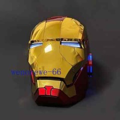 US!! 1:1 Iron Man MK5 Helmet Wearable Voice-control Mask Cosplay Golden AUTOKING