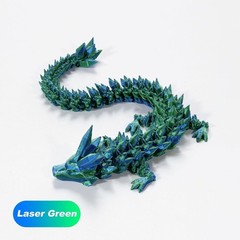 3D Printed Crystal Dragon 12In 3Pcs Flexible Articulated Fidget Toy Decor