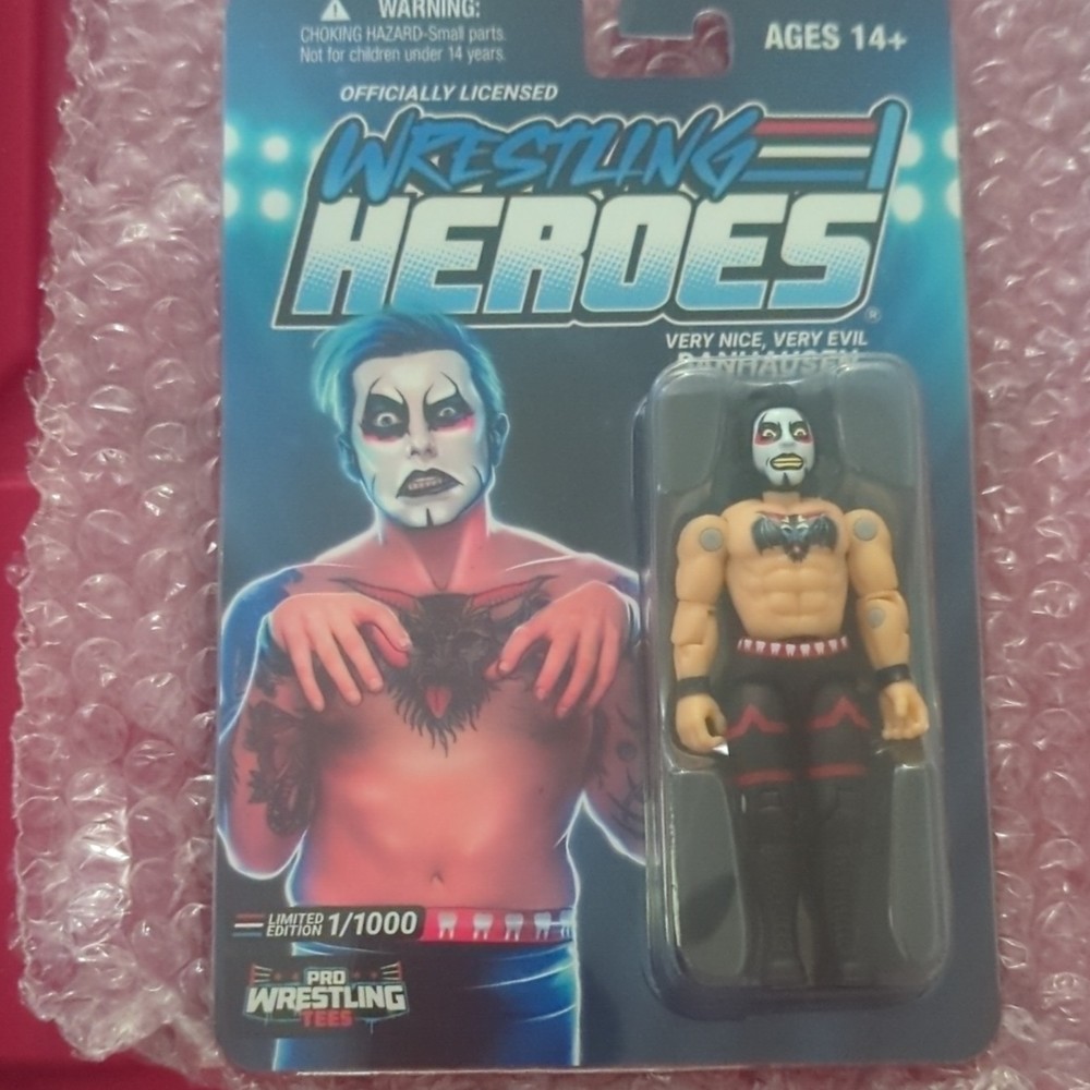 Pro Wrestling Tees Wrestling Heroes Danhausen Series 1 LE 1/1000 Ages 14+