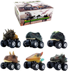 Dinosaur Toy Pull Back Cars 6 Pack Dinosaur Boy Toys Age 3,4,5,6,7 Dino T-Rex Ga
