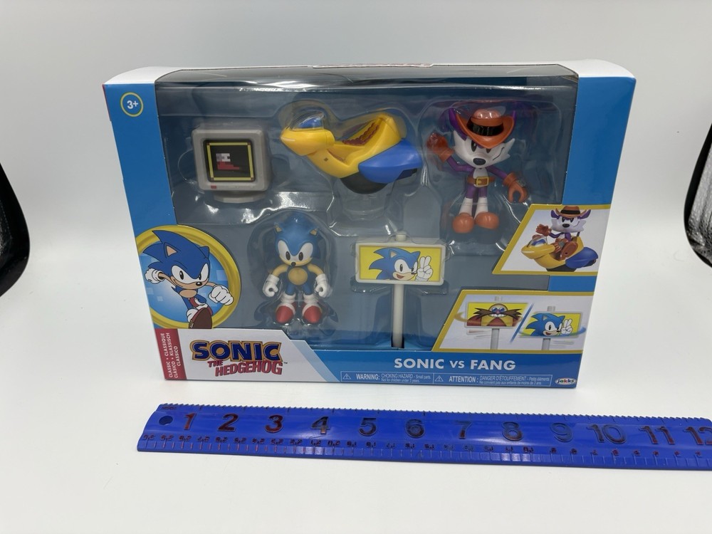 Sonic The Hedgehog Classic Jakks Pacific Sonic vs Fang 2.5″ tall Playset
