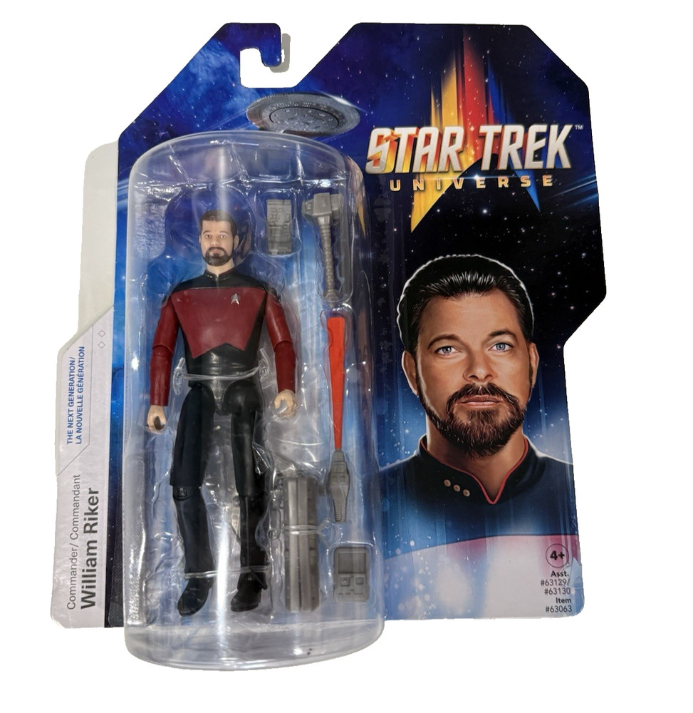 Playmates Toys Star Trek Next Generation William Riker Action Figure 5 in 63063