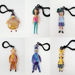 Bob’s Burgers Chibi In Motion Complete Set of 6 IRIDESCENT Dangler Clips