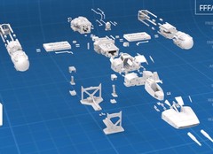 Star Wars 1/32 Scale 19″ Y-wing Model Kit Custom 3d Printed Model Kit W Stand