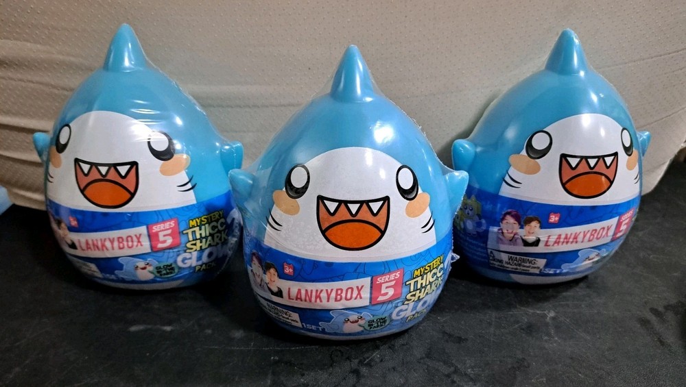 LankyBox Series 5 Mystery Thicc Shark Glow Pack (Lot Of 3) BRAND NEW SMOKE-FREE
