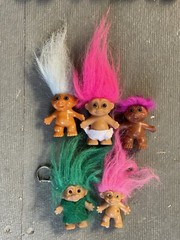 Huge Lot of 93 Vintage Trolls Various Size And Color