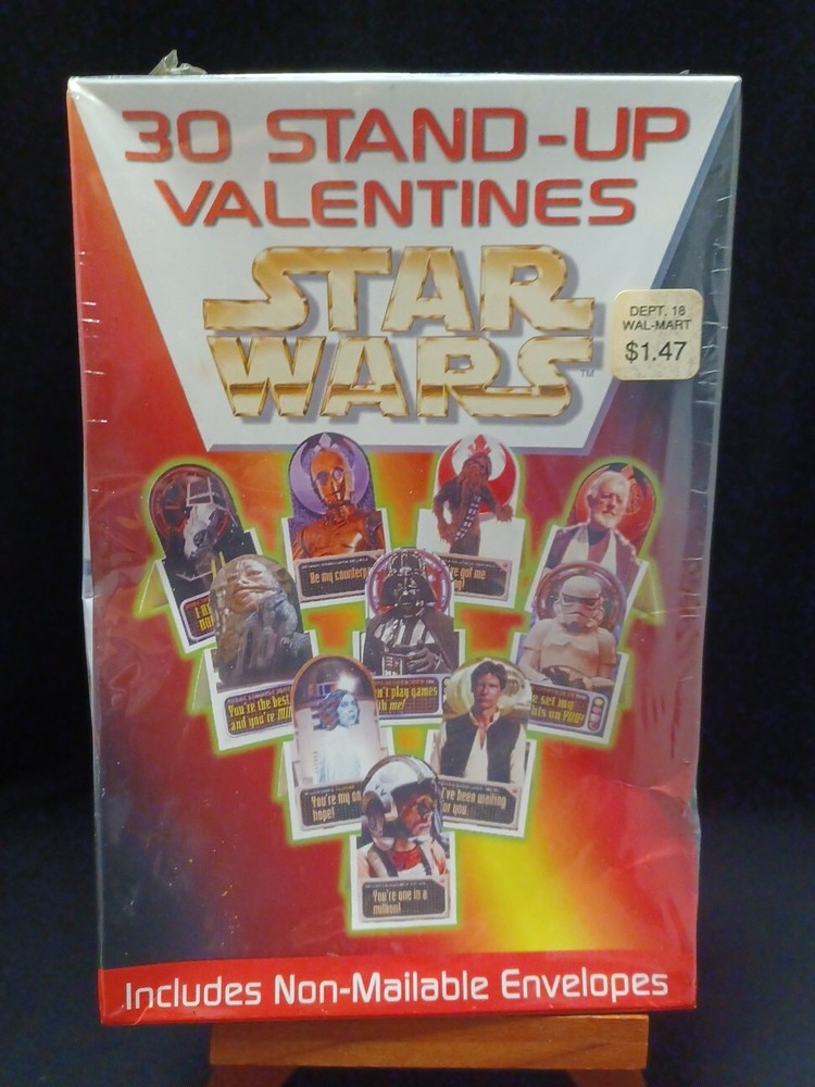 NEW Star Wars 30 Stand-Up Valentines Day Cards Factory Sealed 1997 Vintage