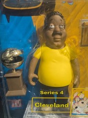 2006 Mezco Family Guy Cleveland Brown Series 4 Sealed Action Figure! Golden Clam