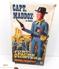 Marx Captain Maddox Fort Apache Fighters FAF Action Figure in Box 1960’s Toy