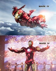 Marvel Avengers Iron Man Mark 4 MK4 Ironman Toy LED Light Action Figure Model