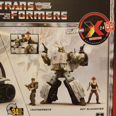 Transformers Autobot Kup Triple T G.I. Joe Sgt. Slaughter Leatherneck Box Damage