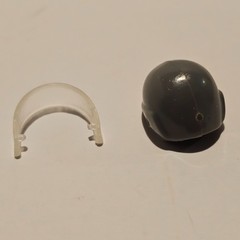 G.I. Joe 1982 1983 Hawk Short-Fuze Flash Lt Green Helmet w/ Clear Visor Original