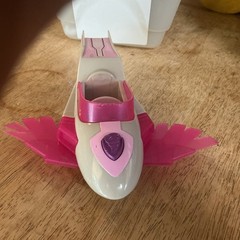 PAW Patrol Mighty Pups Charged Up SKYE Pink Deluxe Vehicle Light Sound Jet Plane