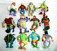 VTG LOT 12 TMNT TEENAGE MUNTANT NINJA TURTLES CASEY-RAT KING- TRAGG-GECKO-ACE