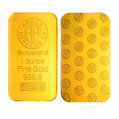 1 oz Swiss Argor Heraeus Gold Bar Gold Coin Bullion Acrylic Seal Packaging