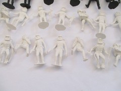 Vintage, 1960’s?, Astronauts, Plastic figures (22 white, 17 black)